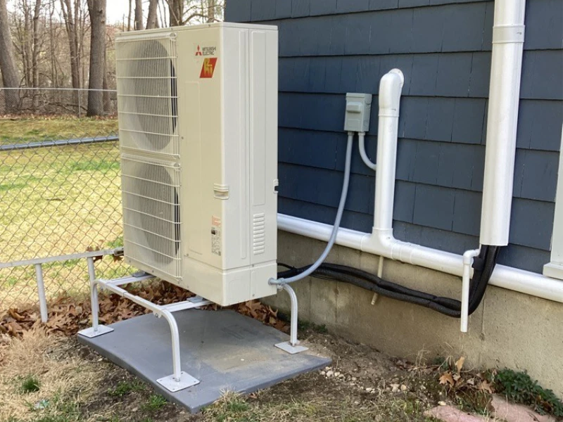 Mitsubishi condenser installed by authorized Mitsubishi Diamond Dealer in Abington, MA South Shore